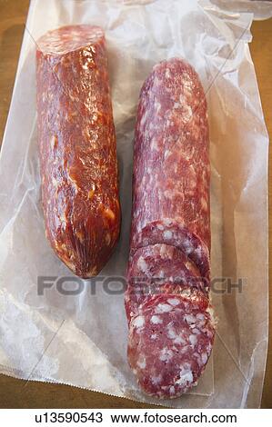 Close up of salami View Large Photo Image Stock Image - Close up of salami. Fotosearch