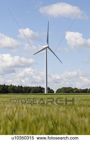 France, Picardy, Somme, Pont Remy, Wind turbine in field View Large Photo Image Stock Photography - France, Picardy, Somme, Pont Remy, Wind turbine in field. Fotosearch
