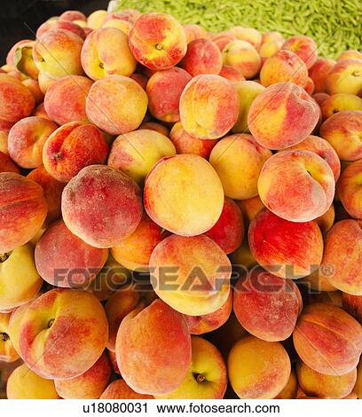 Heap of peaches View Large Photo Image Stock Image - Heap of peaches. Fotosearch