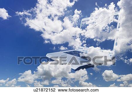 Laptop in sky View Large Photo Image Stock Image - Laptop in sky. Fotosearch