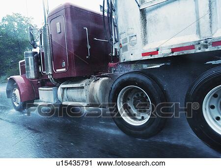 Old truck driving in rain View Large Photo Image Stock Image - Old truck driving in rain. Fotosearch