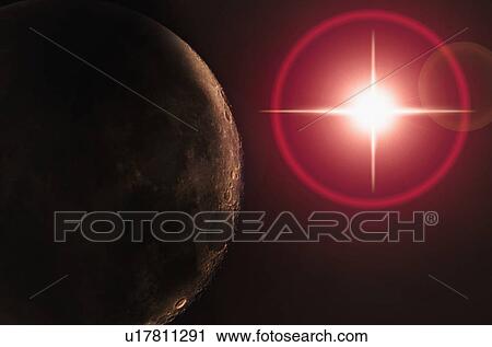 Stock Image - Planet and star. Fotosearch