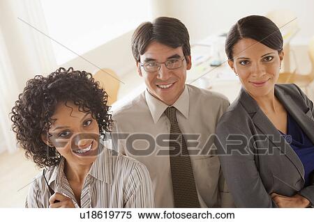 Stock Photography - Portrait of business team. Fotosearch