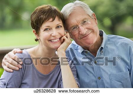 Portrait of father and adult daughter View Large Photo Image Stock Photo - Portrait of father and adult daughter. Fotosearch