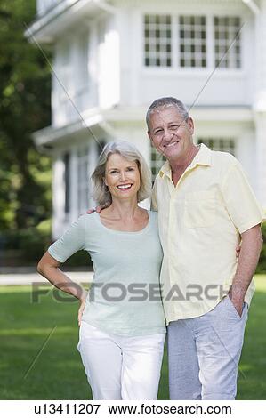 Portrait of happy senior couple View Large Photo Image Stock Photo - Portrait of happy senior couple. Fotosearch