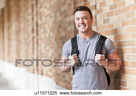 Portrait of male college student View Large Photo Image Stock Photography - Portrait of male college student. Fotosearch