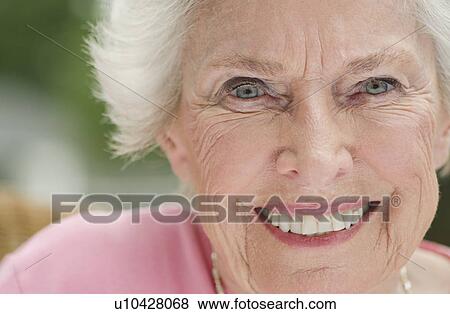 Stock Photo - Portrait of senior woman. Fotosearch
