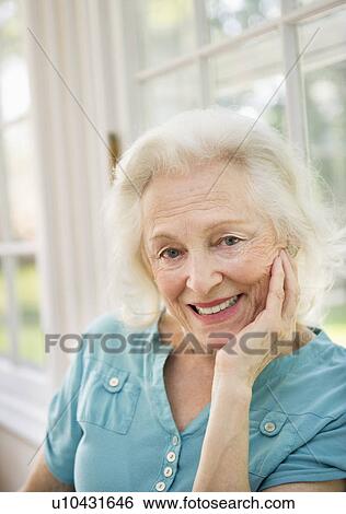 Portrait of senior woman View Large Photo Image Stock Photograph - Portrait of senior woman. Fotosearch
