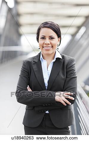 Stock Image - Portrait of young businesswoman. Fotosearch