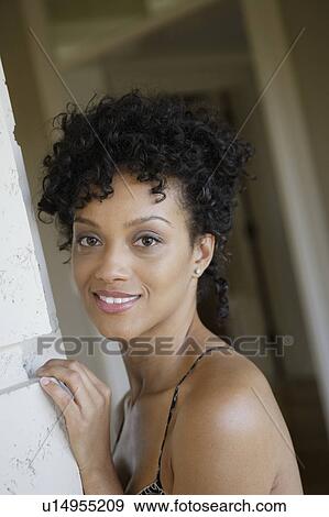 Stock Photo - Portrait of young woman. Fotosearch