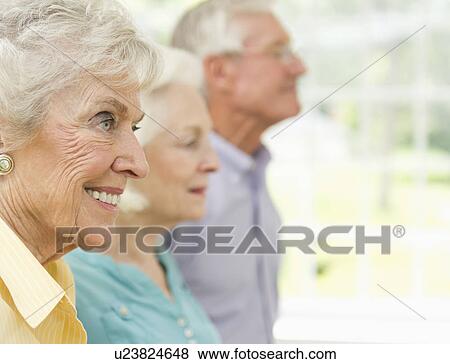 Profiles of senior women and senior man View Large Photo Image Stock Photo - Profiles of senior women and senior man. Fotosearch
