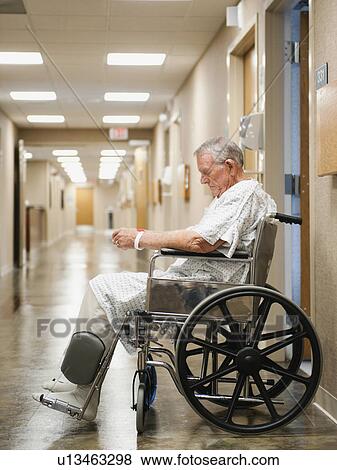 Senior man in hospital View Large Photo Image Stock Photo - Senior man in hospital. Fotosearch