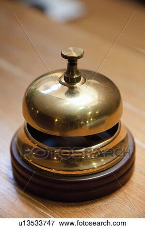 Service bell on desk View Large Photo Image Stock Photo - Service bell on desk. Fotosearch