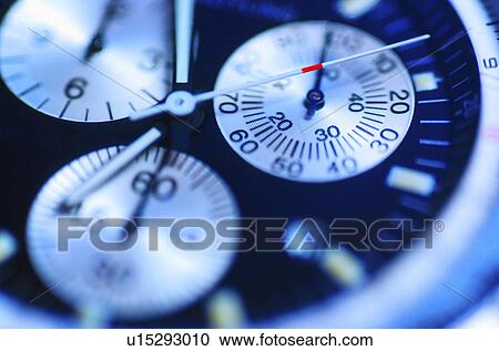 Stock Image - Studio detail of wristwatch. Fotosearch