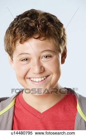 Studio portrait of boy (12-13) View Large Photo Image Stock Photography - Studio portrait of boy (12-13). Fotosearch
