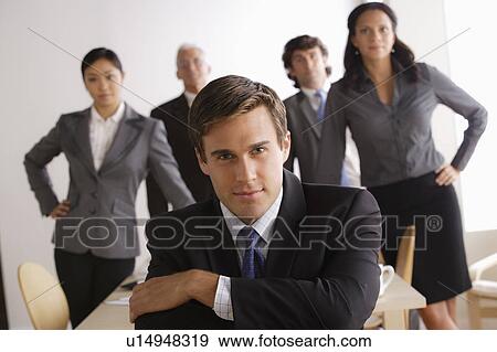 Studio shot of business people View Large Photo Image Stock Photo - Studio shot of business people. Fotosearch