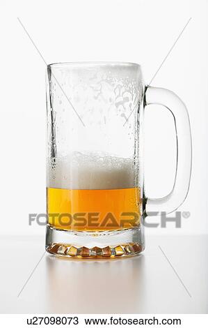 Download Studio Shot Of Half Full Beer Glass Stock Image U27098073 Fotosearch PSD Mockup Templates