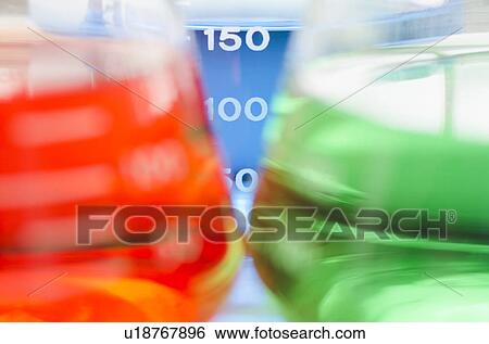 Stock Photograph - Studio shot of laboratory beakers. Fotosearch