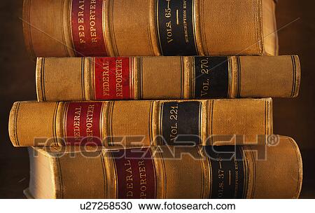 Stock Image - Studio shot of law books. Fotosearch