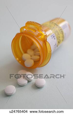 Picture - Studio shot of pill bottle. Fotosearch