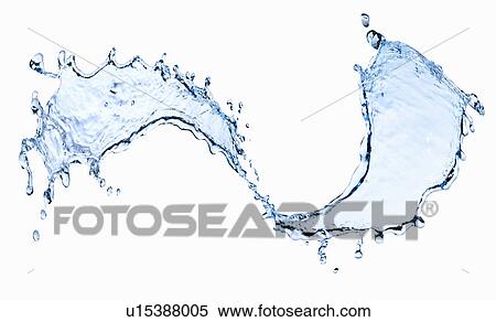 Stock Photography - Studio shot of water splash on white background. Fotosearch