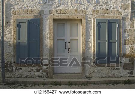 Turkey, Cesme, Alacati, facade of traditional house View Large Photo Image Stock Photo - Turkey, Cesme, Alacati, facade of traditional house. Fotosearch