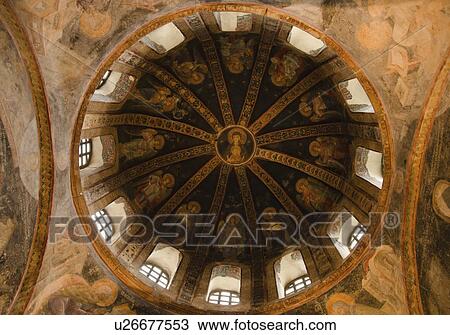 Turkey, Istanbul, Chora Church dome detail (interior) View Large Photo Image Stock Image - Turkey, Istanbul, Chora Church dome detail (interior). Fotosearch