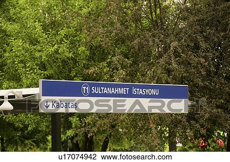Turkey, Istanbul, station sign View Large Photo Image Stock Image - Turkey, Istanbul, station sign. Fotosearch