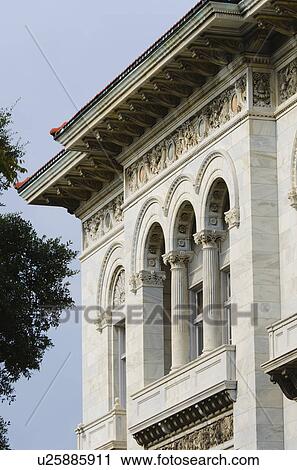 Stock Image - USA, Georgia, Savannah, Close up of Post office in Court House. Fotosearch
