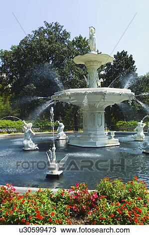 USA, Georgia, Savannah, Foley Square, Fountain in park View Large Photo Image Stock Image - USA, Georgia, Savannah, Foley Square, Fountain in park. Fotosearch