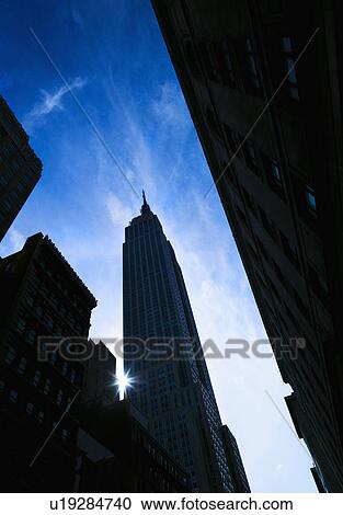 USA, New York City, Empire State Building with solar flare View Large Photo Image Stock Image - USA, New York City, Empire State Building with solar flare. Fotosearch