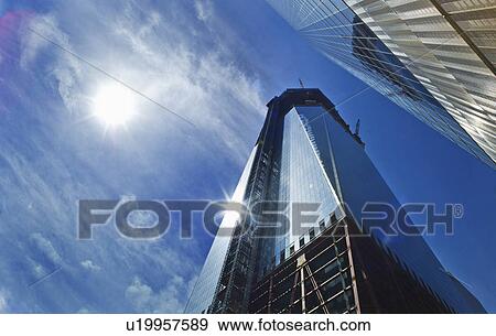 Stock Photo - USA, New York City, Freedom Tower under construction. Fotosearch