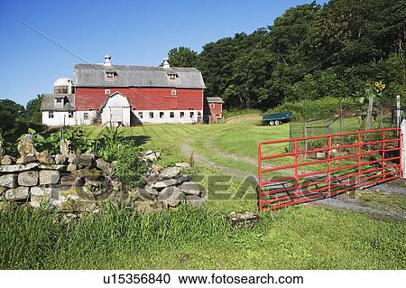 Stock Image - USA, New York State, Chester, Barn on countryside. Fotosearch