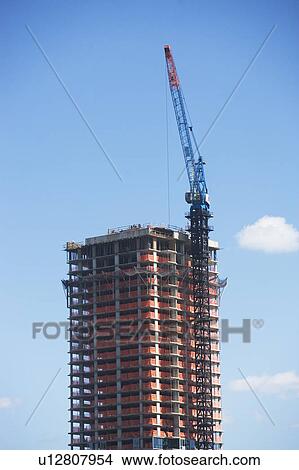 USA, New York State, New York City, Manhattan, Skyscraper under construction View Large Photo Image Picture - USA, New York State, New York City, Manhattan, Skyscraper under construction. Fotosearch
