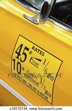 USA, New York State, New York City, Close-up of antique taxi View Large Photo Image Picture - USA, New York State, New York City, Close-up of antique taxi. Fotosearch