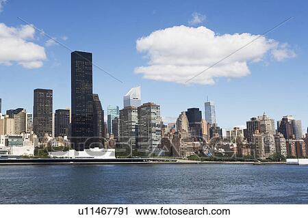 Stock Image - USA, New York State, New York City, Manhattan, Skyscrapers of Manhattan. Fotosearch