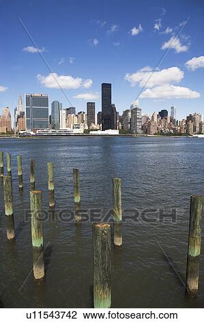 Stock Image - USA, New York State, New York City, Manhattan, Skyscrapers of Manhattan. Fotosearch