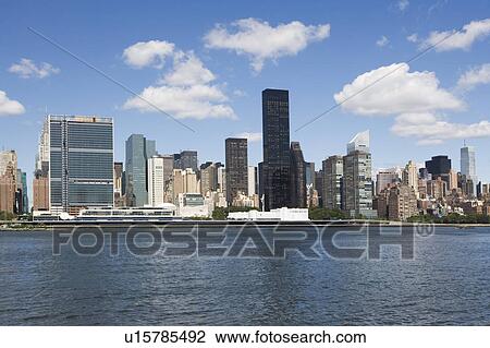Stock Image - USA, New York State, New York City, Manhattan, Skyscrapers of Manhattan. Fotosearch