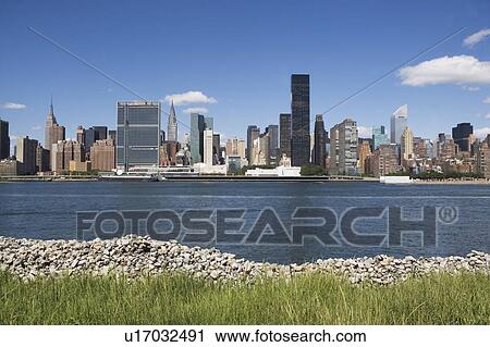 Stock Image - USA, New York State, New York City, Manhattan, Skyscrapers of Manhattan. Fotosearch