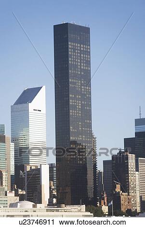 Stock Image - USA, New York State, New York City, Manhattan, Trump Worldwide Plaza. Fotosearch
