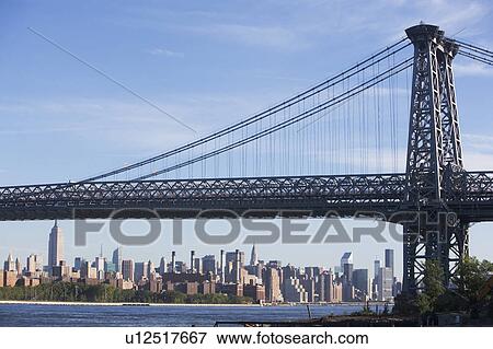 USA, New York State, New York City, Manhattan, Williamsburg Bridge View Large Photo Image Stock Photo - USA, New York State, New York City, Manhattan, Williamsburg Bridge. Fotosearch