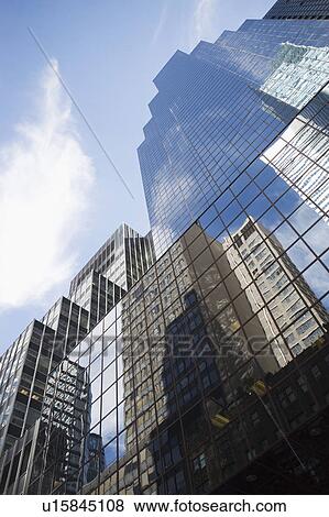 USA, New York State, New York City, Manhattan, Low angle view of skyscrapers View Large Photo Image Stock Photo - USA, New York State, New York City, Manhattan, Low angle view of skyscrapers. Fotosearch