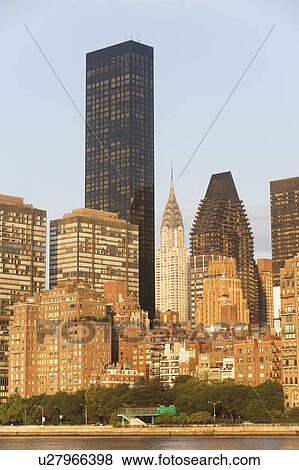 Stock Photo - USA, New York State, New York City, Manhattan, Skyscrapers of Manhattan. Fotosearch