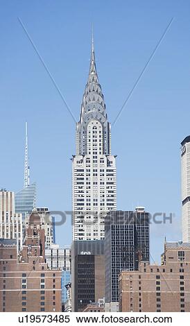 USA, New York State, New York City, Manhattan, Chrysler Building View Large Photo Image Stock Photography - USA, New York State, New York City, Manhattan, Chrysler Building. Fotosearch