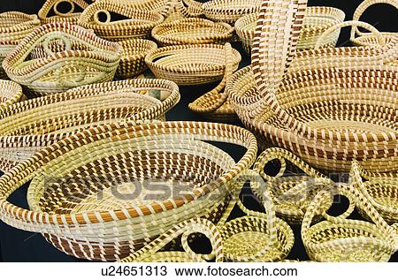 USA, South Carolina, Charleston, Sweetgrass baskets View Large Photo Image Stock Image - USA, South Carolina, Charleston, Sweetgrass baskets. Fotosearch