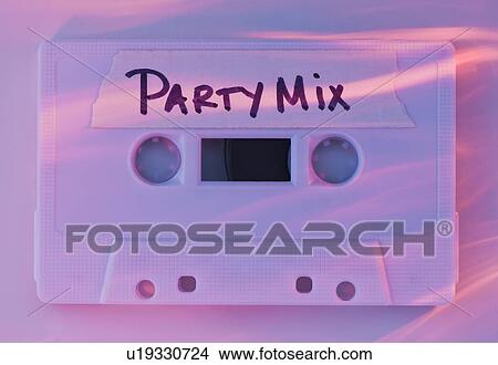 Picture - White mix tape, studio shot. Fotosearch