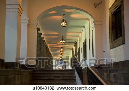 Interiors of a historic center, Casa De Gobierno De Ecuador, Quito, Ecuador View Large Photo Image Stock Image - Interiors of a historic center, Casa De Gobierno De Ecuador, Quito, Ecuador. Fotosearch