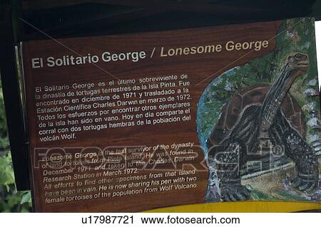 Stock Image - Sign board in a forest, Charles Darwin Research Station, Puerto Ayora, Santa Cruz Island, Galapagos Islands, Ecuador. Fotosearch