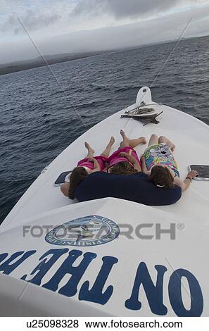 Three women resting on a boat, Ecuador View Large Photo Image Stock Photo - Three women resting on a boat, Ecuador. Fotosearch