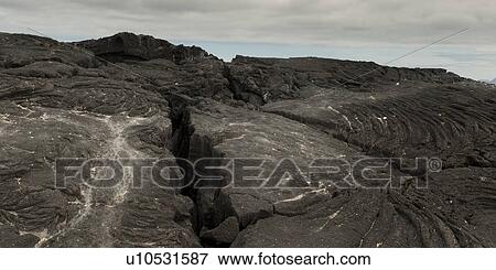 Stock Photo - Volcanic rocks, Punta Espinoza, Fernandina Island, Galapagos Islands, Ecuador. Fotosearch